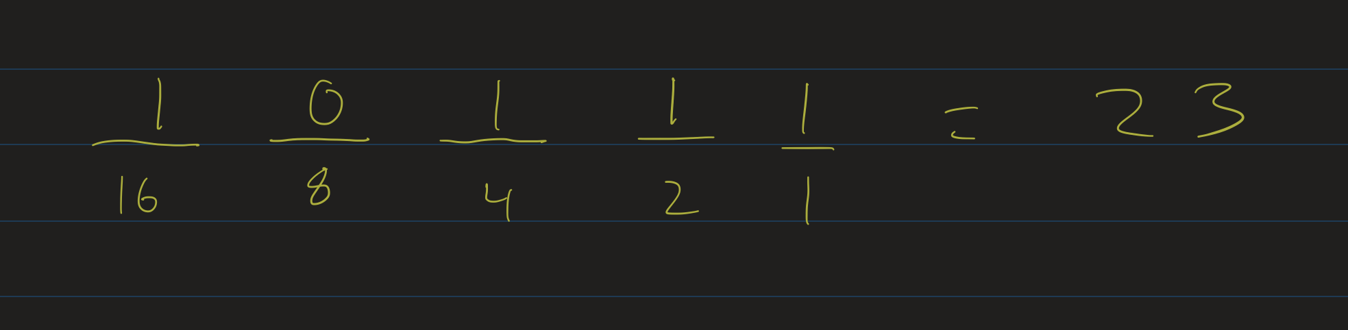 Converting from binary